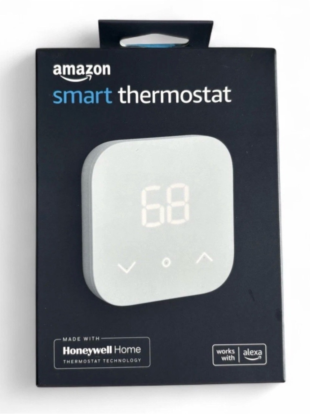 Amazon Smart Thermostat - White and Black Packaging